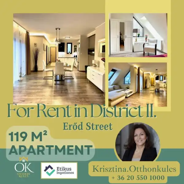 Kiadó tégla lakás, Budapest, II. kerület 3 szoba 119 m² 590 E Ft/hó