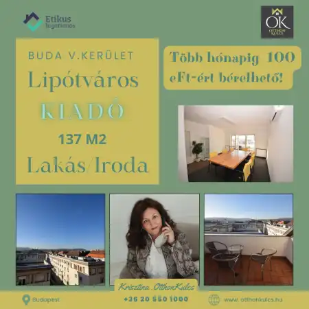kiadó tégla lakás, Budapest, V. kerület