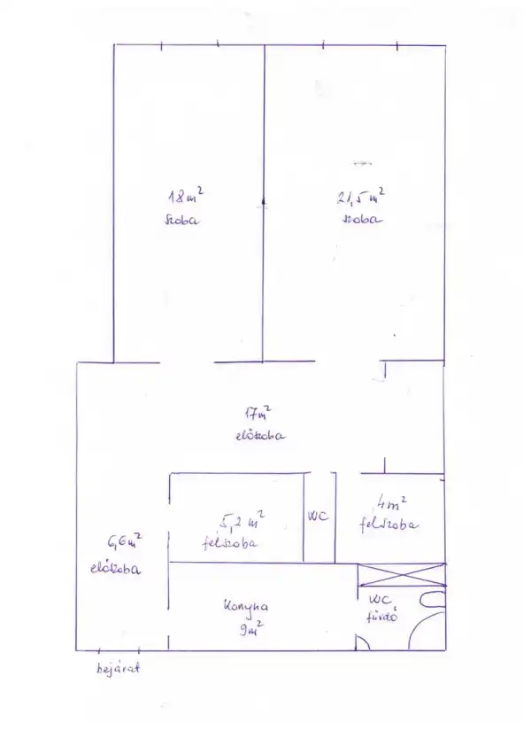 Kiadó tégla lakás, Budapest, VI. kerület 2+2 szoba 81 m² 450 E Ft/hó