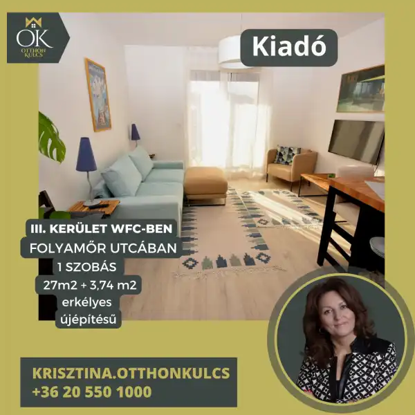 Kiadó új építésű tégla lakás, Budapest, III. kerület 1 szoba 30 m² 230 E Ft/hó
